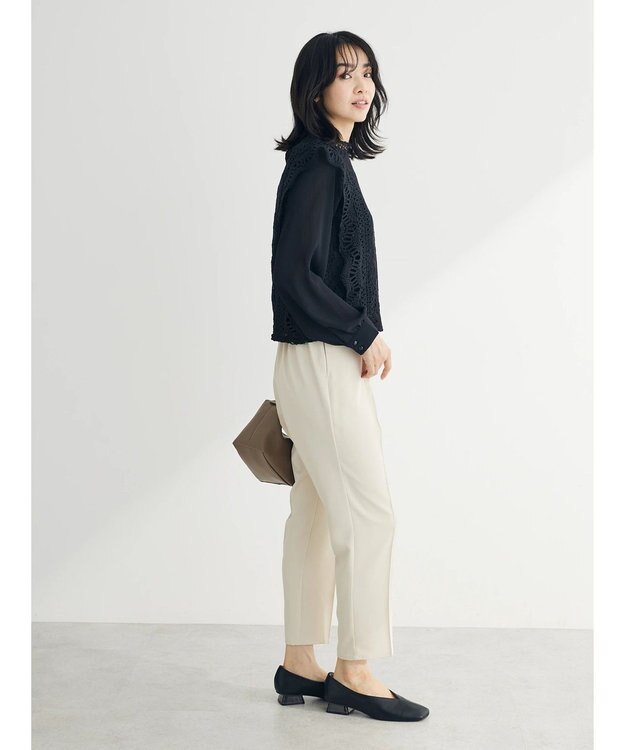 Green Parks ・Ｐｅｔｉｔ　Ｆｌｅｕｒ　イロイロレースブラウス Black