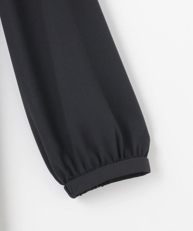 組曲 L 【KUMIKYOKU NAVY】ジョーゼットシフォン フリルワンピース ネイビー系