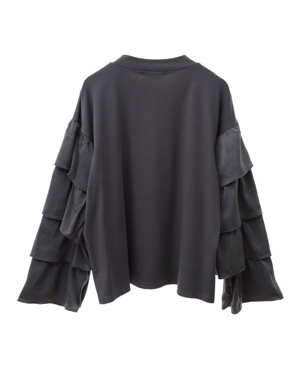 Green Parks ■ＥＳＣＡＲ　フリルスリーブプルオーバー Charcoal Gray