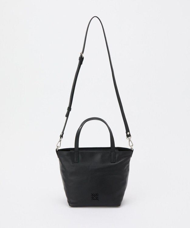 russet レザー2WAYミニトートバッグ(CE-1664) Black