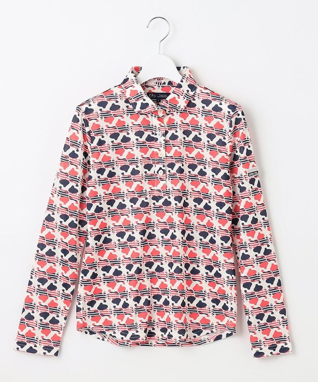 23区GOLF 【WOMEN】ＰＡＲＩＳ柄プリント 長袖シャツ ピンク系5