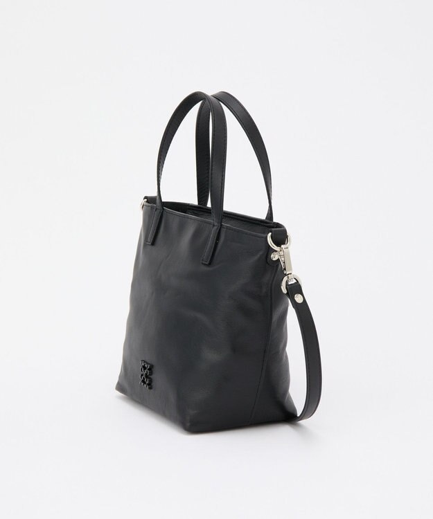 russet レザー2WAYミニトートバッグ(CE-1664) Black