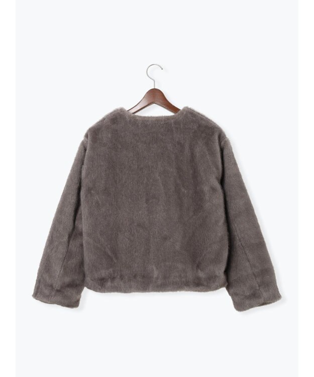 Te chichi グラデーションファーノーカラージャケット《2025winter catalog item》 グレー