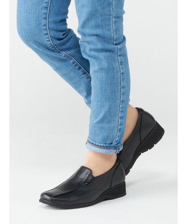 ASICS WALKING ペダラウォーキングシューズ 3E ヒール高3.5cm ブラック系