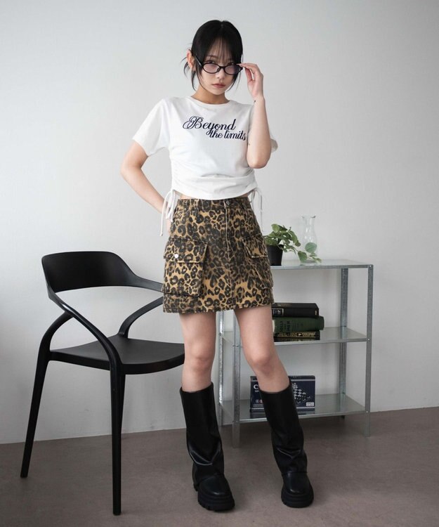 WEGO ロゴサイドドロストちびT ホワイト