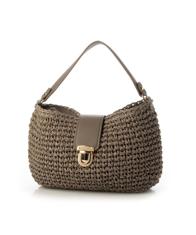 UNBILLION cachecache 差し込みフラップ2wayワンハンドルクロッシェトート グレー