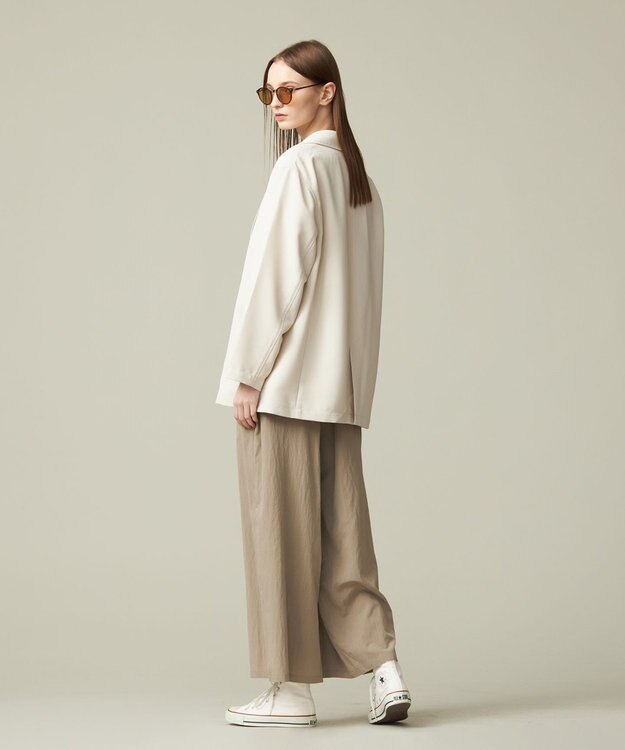 J.PRESS YORK STREET 【WOMEN】ジャージライクツイル シングルジャケット アイボリー系