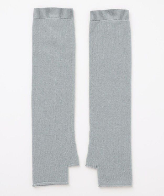 23区 L 【エステータ】エアリースパンウール アームウォーマーデザイン ハイネックニット ミントグリーン系