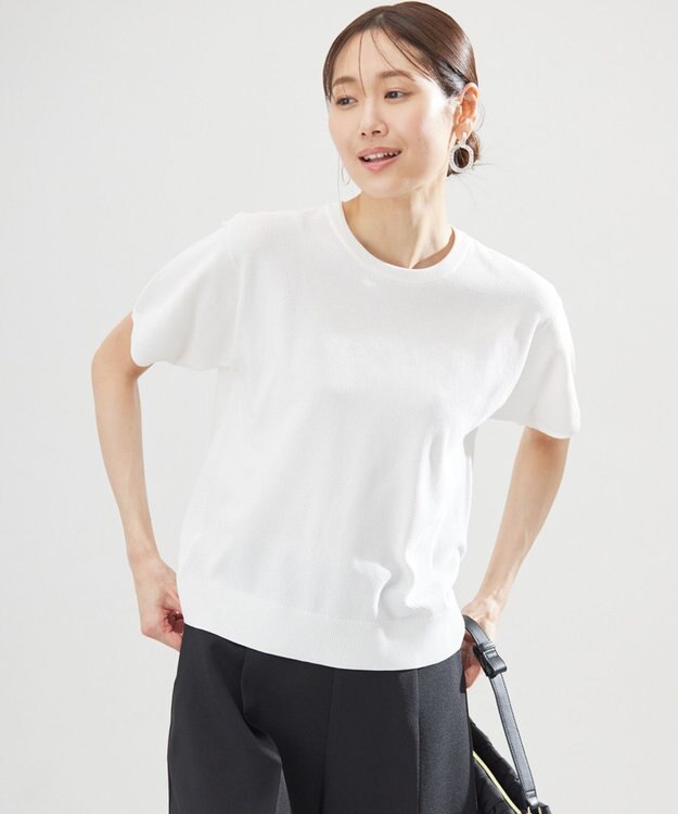 組曲 L カノコニットＴシャツ アイボリー系