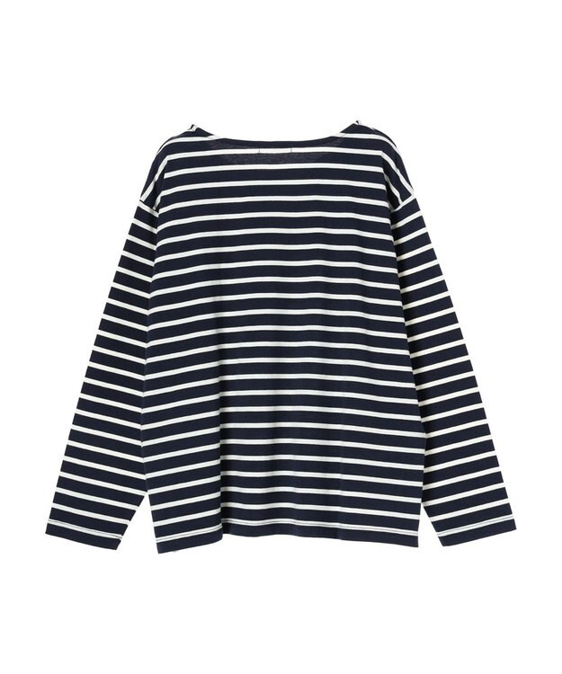 CRAFT STANDARD BOUTIQUE ボーダーサイドスリットプルオーバー Border Black