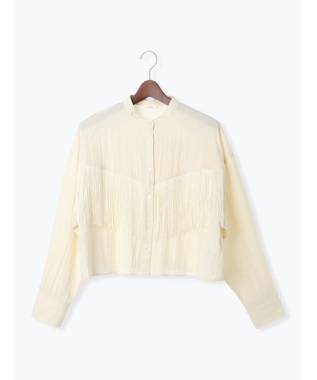 Te chichi フリンジショートシャツ《2025Autumn catalog vol.2 item》 オフホワイト