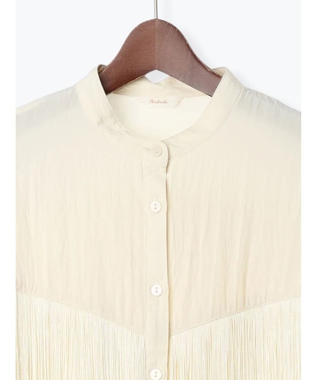 Te chichi フリンジショートシャツ《2025Autumn catalog vol.2 item》 オフホワイト