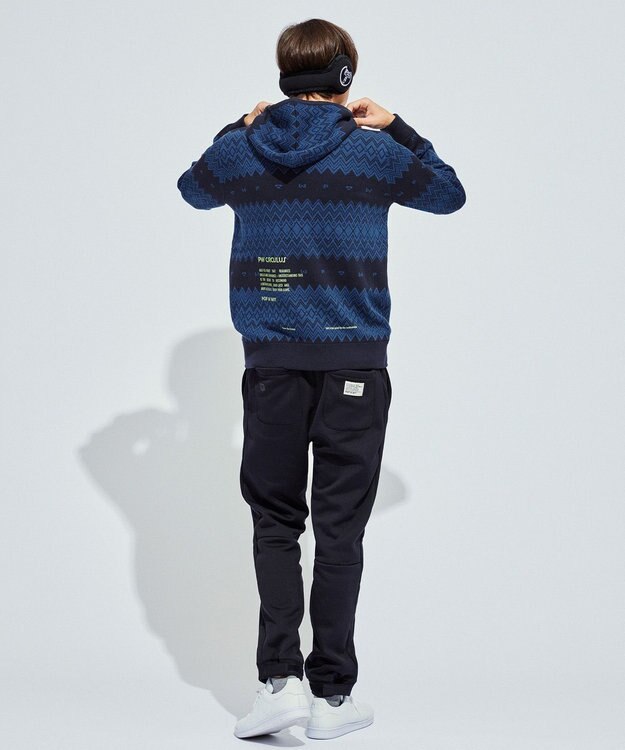 PW CIRCULUS 【手洗い可】【MEN】フェアアイルニットフーディ ネイビー系5