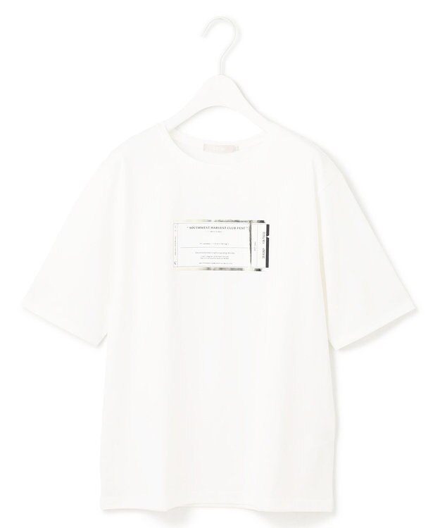 ICB 【新色追加・接触冷感・UVケア・洗える】 ロゴTEE オフホワイト系