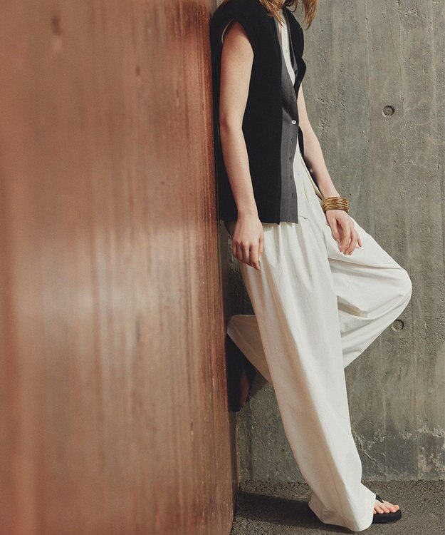 uncrave クールタッチカラータイプライター ワイドパンツ オフ