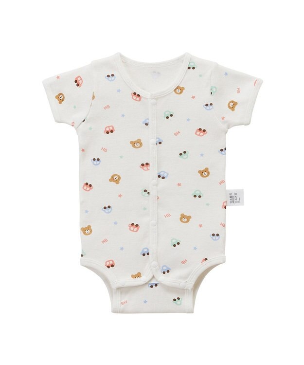 MIKI HOUSE HOT BISCUITS 【60-70cm】 半袖ボディシャツ(前開き) グリーン