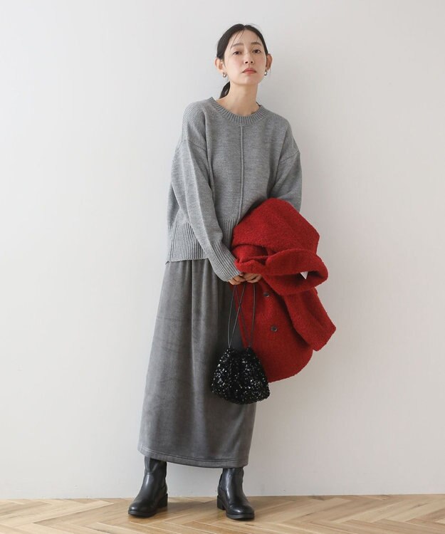 Green Parks こなれ主役ニットプルオーバー Black