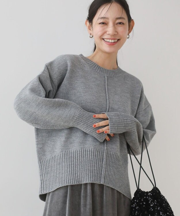 Green Parks こなれ主役ニットプルオーバー Gray