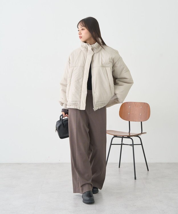 earth music&ecology モンスターコート Light Beige