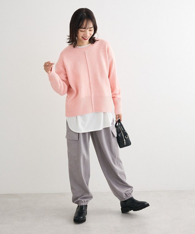 Green Parks こなれ主役ニットプルオーバー Pink