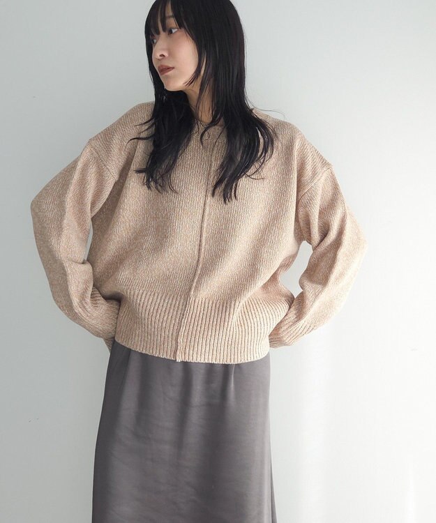 Green Parks こなれ主役ニットプルオーバー Beige