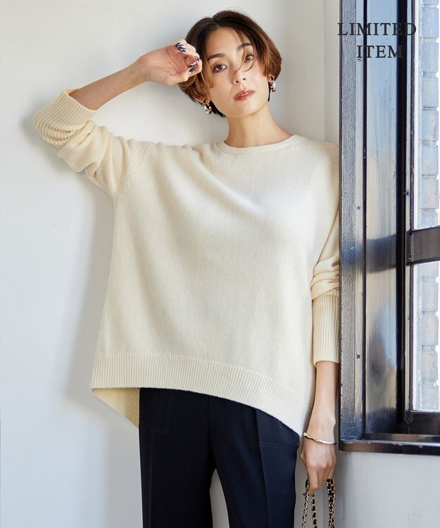 ICB L 【WEB限定】ファインメリノバルキー プルオーバー オフホワイト系