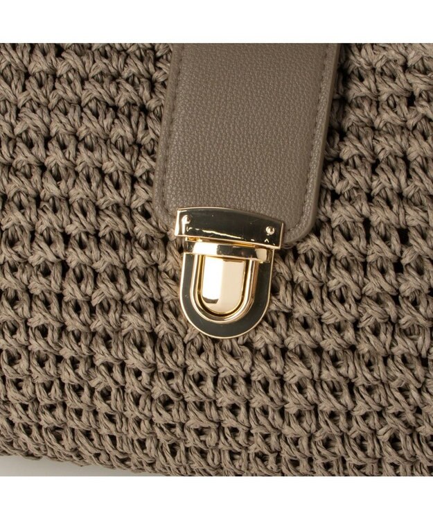 UNBILLION cachecache 差し込みフラップ2wayワンハンドルクロッシェトート グレー