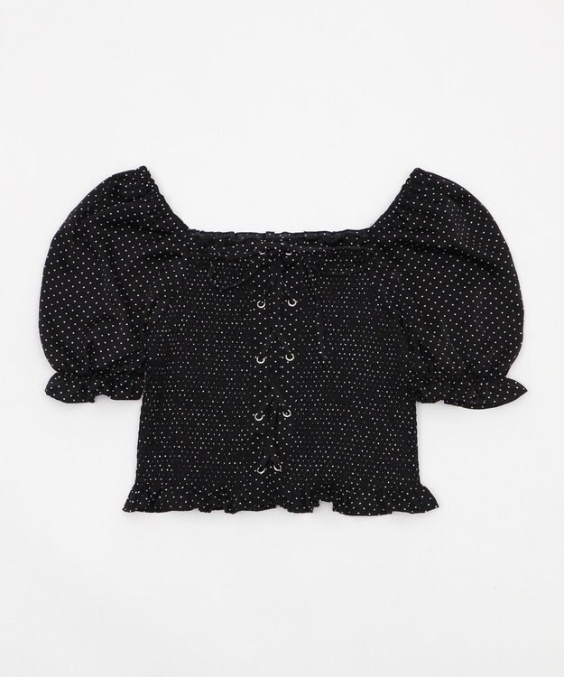 WEGO レースアップシャーリングブラウス ブラックその他