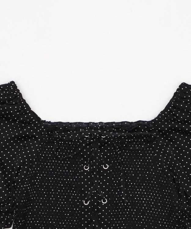 WEGO レースアップシャーリングブラウス ブラックその他