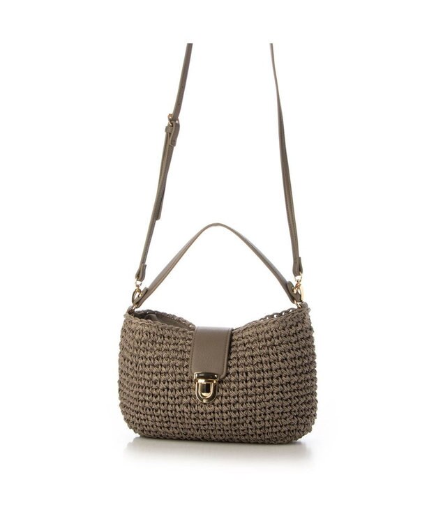 UNBILLION cachecache 差し込みフラップ2wayワンハンドルクロッシェトート グレー