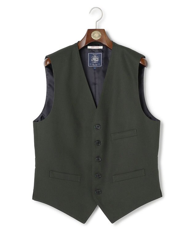 J.PRESS MEN 【J.PRESS ORIGINALS】Cotton Polyester Drill Over Odd Vest / Japan Made ダークグリーン系