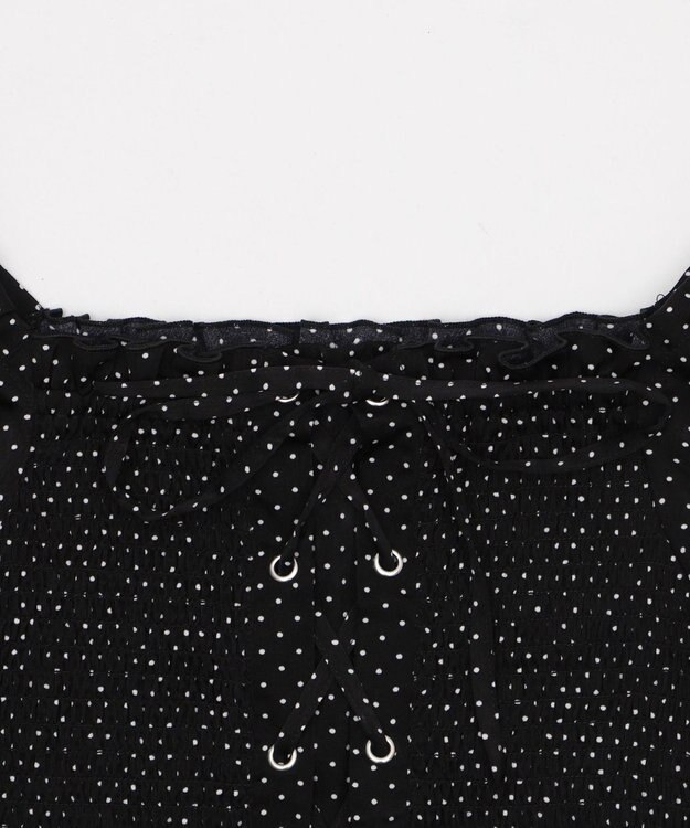 WEGO レースアップシャーリングブラウス ブラックその他