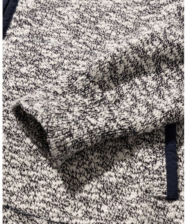 JOSEPH ABBOUD MOUNTAIN 【洗える・イタリア糸使用】 コットンスラブ ニット ブルゾン ネイビー系1