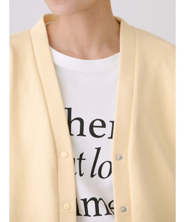 AMERICAN HOLIC 裏毛Ｖネックカーディガン Light Yellow