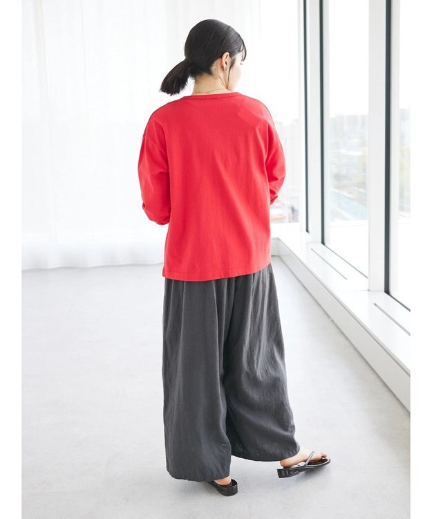 CRAFT STANDARD BOUTIQUE 【キナリノ別注】リネンレーヨンワイドパンツ Charcoal Gray