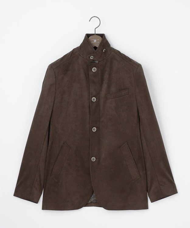 JOSEPH ABBOUD 【キングサイズ・家で洗える/ストレッチ/スウェードタッチ】ウォッシャブルスウェードジャケット ダークブラウン系