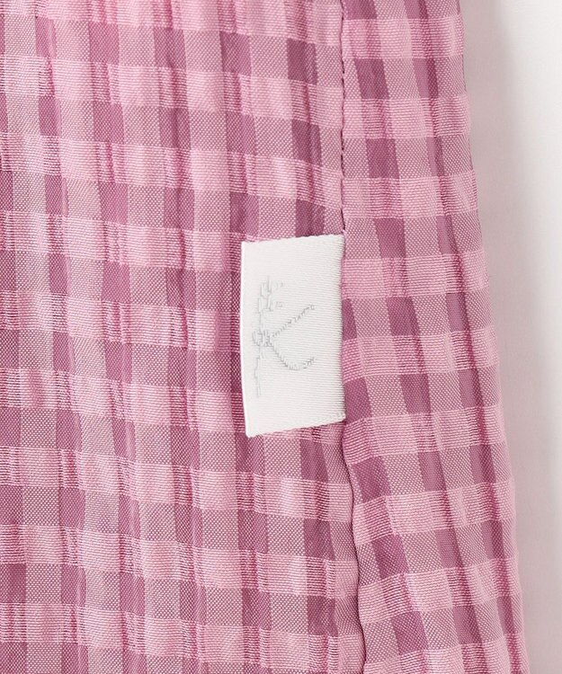 組曲 KIDS 【110-140㎝】ギンガムサッカー ワンピース ラズベリー