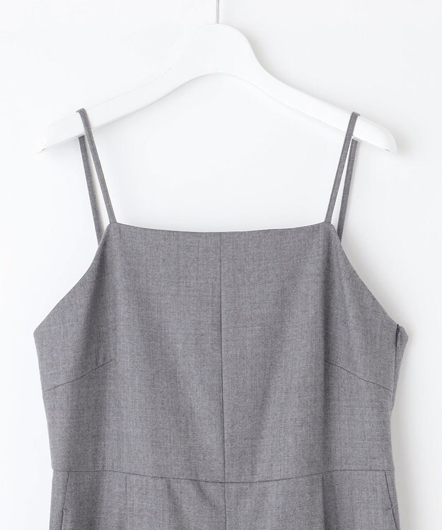 自由区 【洗える】ウォッシャブルウールサキソニー コンビネゾン TOPグレー