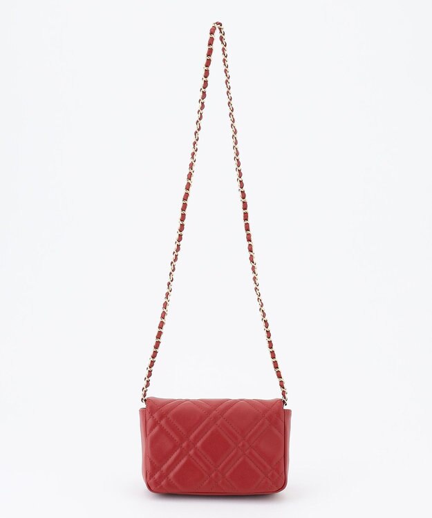 23区 キルティングチェーン ショルダー バッグ レッド系
