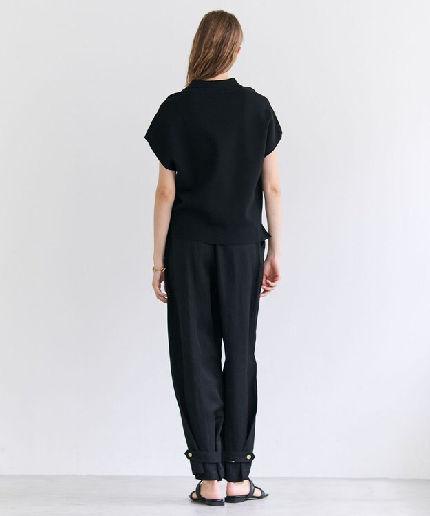 BEIGE， NADIA / ストレッチ スキッパーニット Black