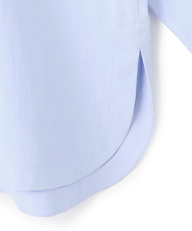 UNFILO ノーカラーコンフォートシャツ サックス