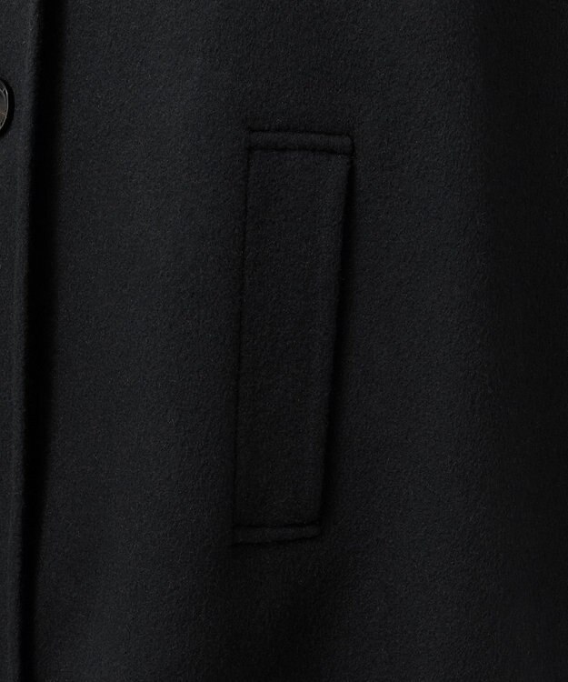 23区 【エステータ】ウールリバー ポンチョ コート ブラック