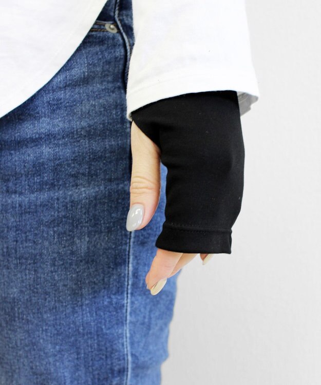 ORuKuBET 【WOMEN】ORGANIC COTTON リストカバー ＜ショートタイプ＞【 UVカット・オーガニックコットン・日本製 】 ブラック