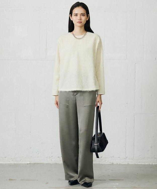 自由区 【カタログ掲載】ドレーピーサテンベイカー パンツ モカ