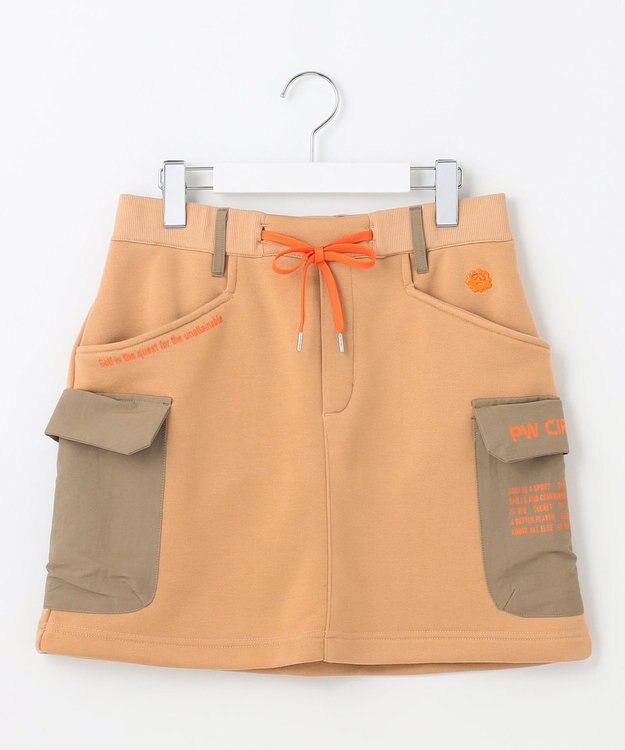 PW CIRCULUS 【WOMEN】裏毛カーゴスカート ベージュ系