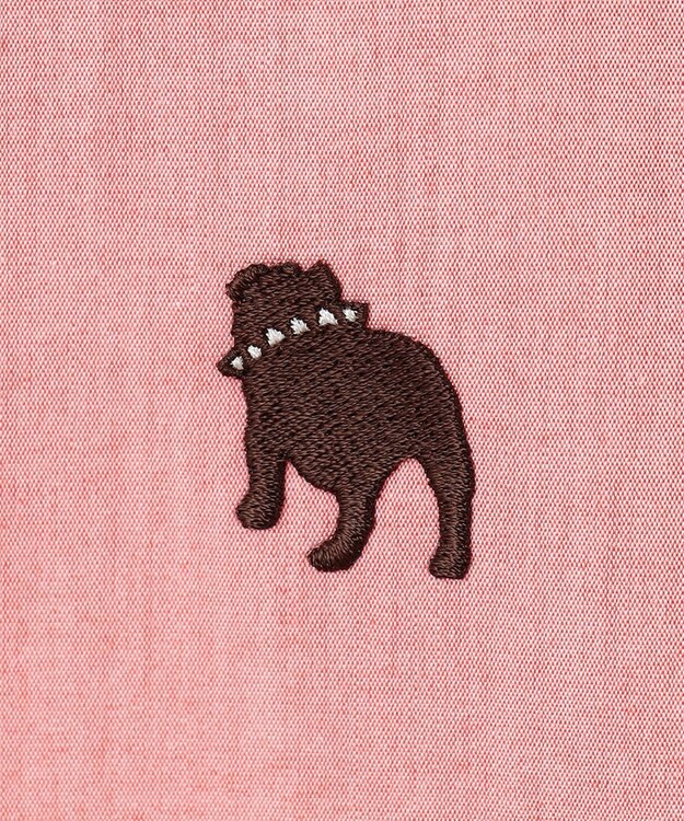 J.PRESS MEN 【WEB限定】ピンオックスバンドカラーバックブル シャツ レッド系