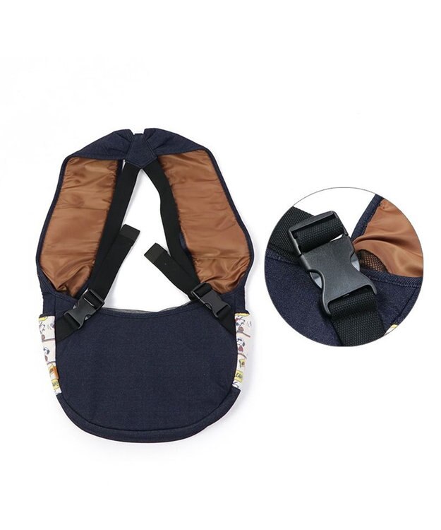 PET PARADISE スヌーピー 変身柄 抱っこ スリング キャリーバッグ【超小型犬】 紺（ネイビー・インディゴ）