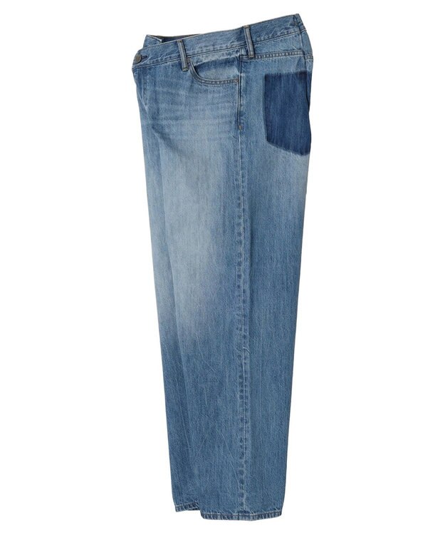 AMERICAN HOLIC アシンメトリーデニムワイドパンツ Indigo