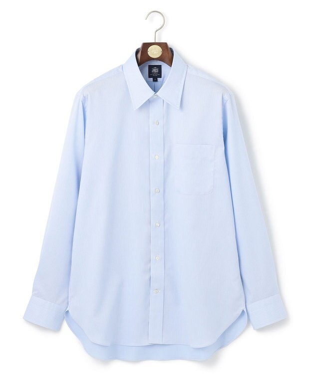 J.PRESS MEN 【KING SIZE】【PREMIUM PLEATS / 形態安定】スーピマコットンドビーストライプ シャツ/レギュラーカラー サックスブルー系1