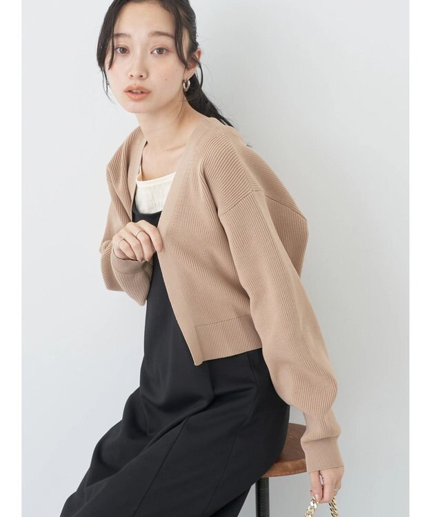 earth music&ecology バックリボンボレロ Beige